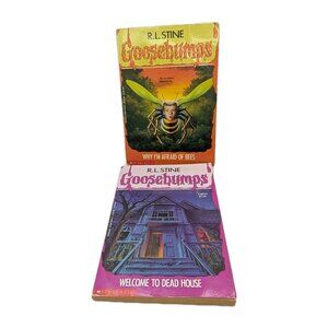 90's Goosebumps Welcome Dead House R.L Stine 15th print Afraid of bees 9th print
